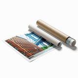 Extra large rolled print of a serene Long Island scenery with soft pastel colors, ideal for classy bathroom wall art.