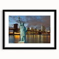 Extra large framed print of an abstract depiction of the Statue of Liberty in vibrant, colorful hues.