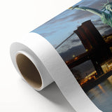 Art deco poster of the Statue of Liberty in monochrome tones on rolled canvas, suitable for nursery wall art.