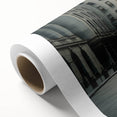 Art deco poster of New York City skyline in monochrome shades on rolled canvas, ideal for nursery wall art.