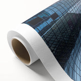 Art Deco style poster of Wall Street, featuring muted gray and gold tones on rolled canvas, ideal for nursery wall art.