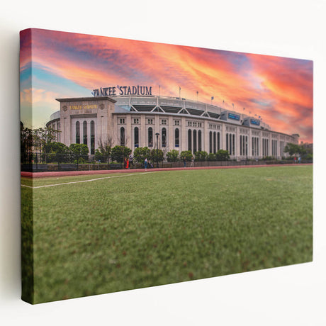 Large canvas print of New York City skyline in muted gray and blue tones, ideal for kitchen wall art.