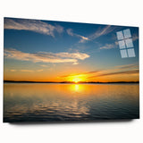 Large abstract wall art depicting Oklahoma scenery in muted earth tones on acrylic glass.