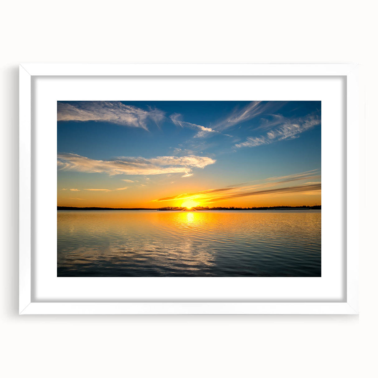 Abstract art print of Oklahoma scenery in muted earth tones on a white-framed canvas, ideal for dining room decor.