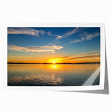 Extra large rolled print featuring a serene Oklahoma landscape with vibrant green and blue tones.