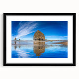 Extra large canvas featuring an abstract depiction of Cannon Beach, Oregon in vibrant, colorful hues.