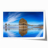 Rolled print of Cannon Beach, Oregon with soft pastel shades, ideal for art wall dining room or classy bathroom.
