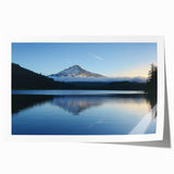Rolled print of Mount Hood, Oregon, in muted earth tones, ideal for art wall dining room.