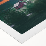 Art deco poster of Pennsylvania scenery on rolled canvas, featuring pastel shades, ideal for dining room wall art.