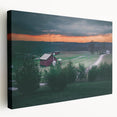 Large canvas print of a Pennsylvania landscape in muted earth tones, suitable for kitchen wall art.