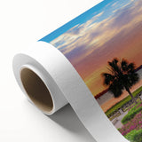 Art Deco poster of Charleston scenery in soft pastel colors on rolled canvas, ideal for nursery wall art.