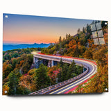 Acrylic print of a South Carolina landscape in muted green and blue tones, suitable for bedroom or dining room decor.