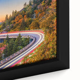 Extra large framed canvas featuring a textured depiction of South Carolina scenery in black with colorful accents.
