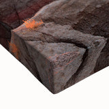 Black and white landscape art painting of the Badlands on stretched canvas, ideal for bedroom wall decor.