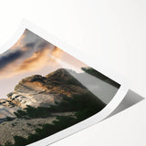 Extra large wall art featuring a line art depiction of Mt.