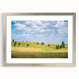 Textured art of abstract South Dakota landscape in muted earth tones on a framed canvas, suitable for bedroom decor.