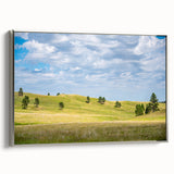Landscape art painting of South Dakota scenery on framed canvas.