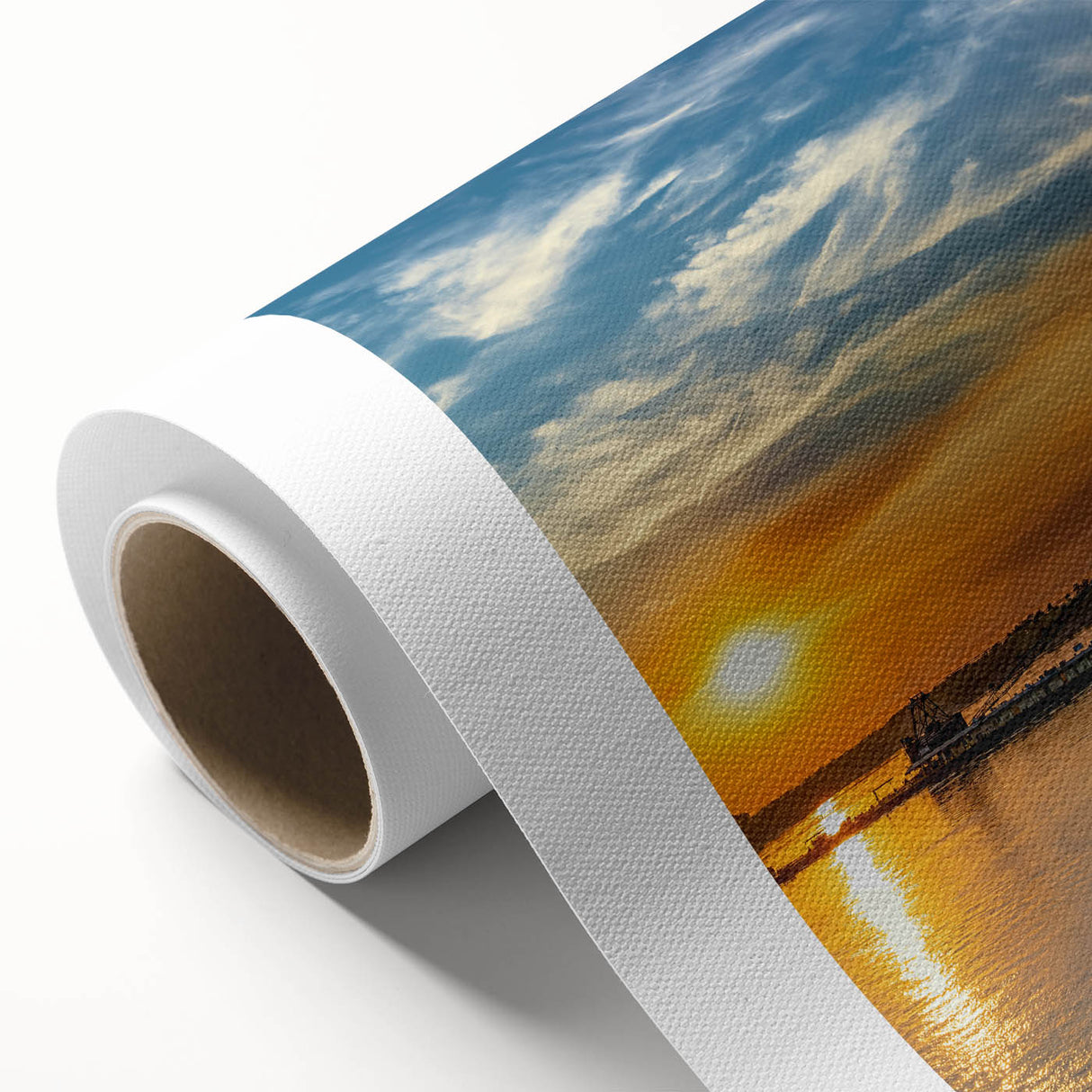 Art deco poster of Memphis skyline in pastel shades on rolled canvas, suitable for nursery wall art or dining room decor.