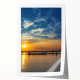 Extra large rolled print of Memphis scenery with soft floral elements in pastel shades, ideal for dining room wall art.