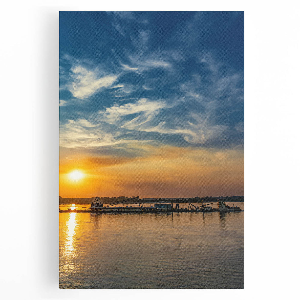 Black and white stretched canvas of Memphis skyline, ideal for kitchen wall art.