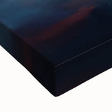 Large art of the Dallas skyline in black and white on stretched canvas, suited for bedroom wall decor.