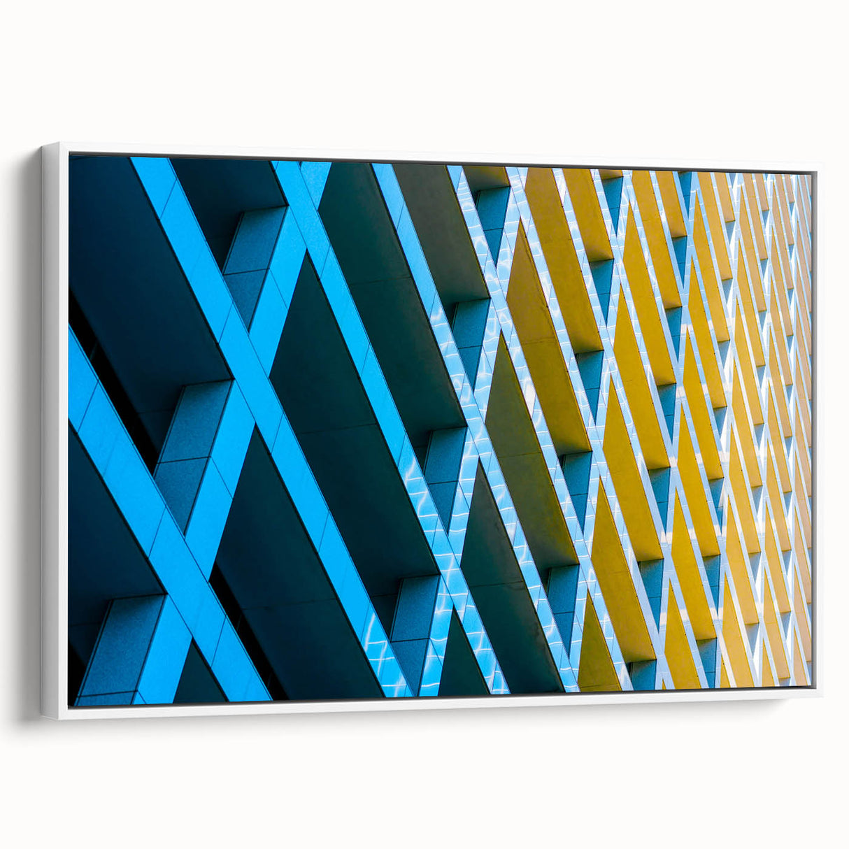 Vintage poster art of Houston skyline in colorful hues on extra-large framed canvas, ideal for living room decor.