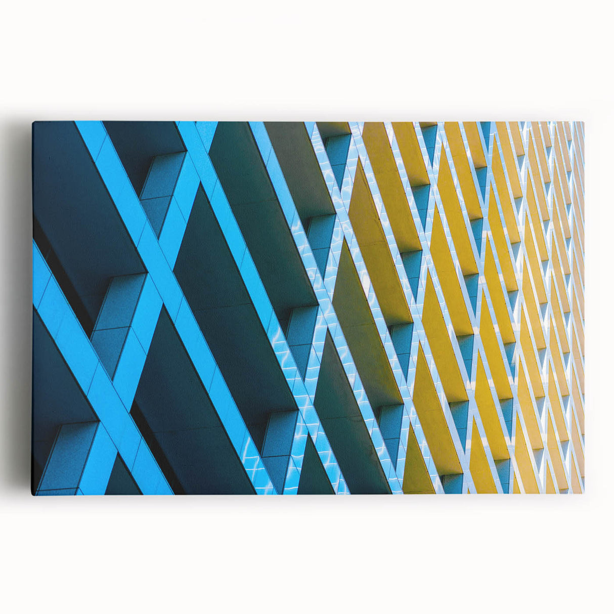 Black and white photo of Houston skyline on large stretched canvas, suitable as kitchen wall art.