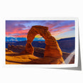 Rolled print of Arches National Park in Utah, featuring natural rock formations in earthy tones.