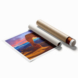 Extra large rolled print of Arches National Park in Utah, featuring natural rock formations in earthy red tones.