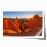 Extra large rolled print of Bryce Canyon in muted earth tones, suitable for art wall dining room.