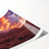 Extra large wall art featuring line art flowers in Capitol Reef, Utah, with a rolled print format.