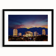 Abstract Salt Lake City skyline in vibrant colors on a large textured canvas, ideal for living room decor.