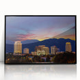 Large abstract wall art of Salt Lake City in black and white tones, framed acrylic, ideal for modern art wall decor.