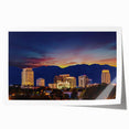 Extra large rolled print of Salt Lake City with muted earth tones, ideal for art wall dining room.