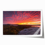 Extra large rolled print of Vermont scenery with vibrant autumn colors, ideal for dining room wall art.