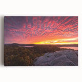 Black and white photo of Vermont landscape on stretched canvas, ideal for kitchen wall art.