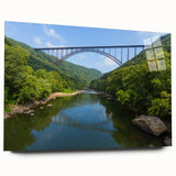 Large abstract wall art depicting a serene Virginia landscape in soft earth tones, printed on acrylic glass.