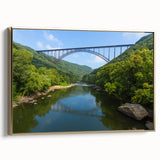 Framed canvas depicting a vintage-style landscape of Virginia, with muted gold and black tones, ideal for bedroom wall art.