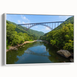 Vintage poster art of Virginia scenery on framed canvas, featuring colorful art in extra large size, ideal for living room.