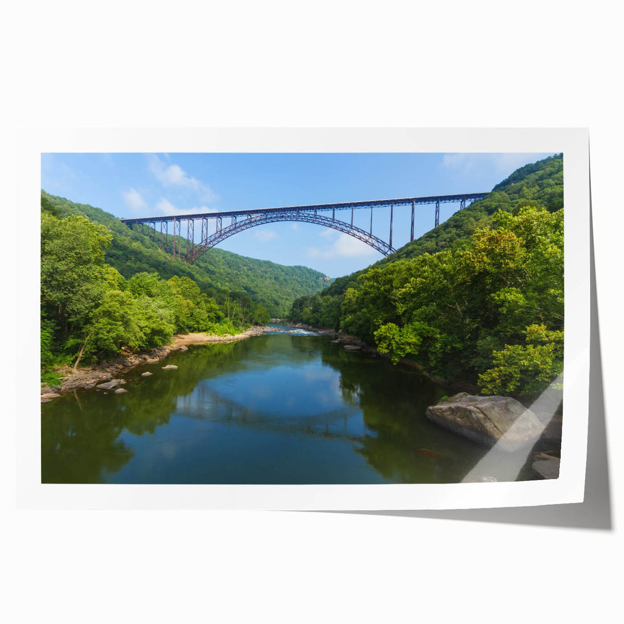 Rolled print of a Virginia landscape featuring soft pastel shades and floral elements, ideal for art wall dining room decor.