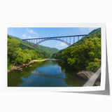 Rolled print of a Virginia landscape featuring soft pastel shades and floral elements, ideal for art wall dining room decor.