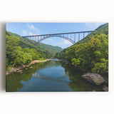 Black and white photograph of Virginia scenery on large stretched canvas, ideal for kitchen wall art.