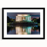Abstract art print of Washington DC with colorful, textured strokes on a large canvas, ideal for living room decor.
