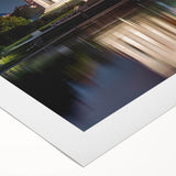 Art deco poster of the Lincoln Memorial in muted gray tones on rolled canvas, suitable for dining room decor.