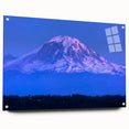 Acrylic print of Mount Rainier with a clear sky, in natural colors, suitable for bedroom or dining room decor.