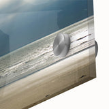 Acrylic print of a large abstract depiction of Olympic National Park in muted earth tones.