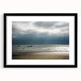 Abstract art print of Olympic landscape in vibrant colors on a large framed canvas, ideal for living room decor.