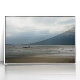 Framed acrylic print of Olympic National Park with lush greenery and mist, in art deco style.