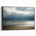 Black and white landscape art painting of Olympic National Park on framed canvas, ideal for bedroom wall decor.