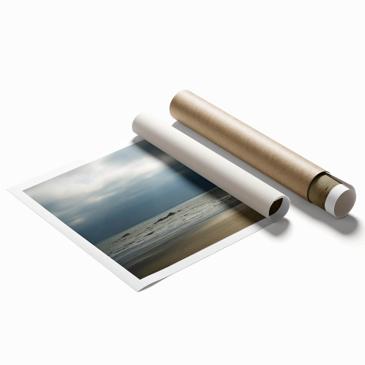 Extra large rolled print of Olympic National Park with lush greenery and floral elements, ideal for classy bathroom wall art.